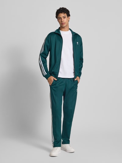adidas Originals Slim Fit Trainingsjacke mit Logo-Stitching Modell 'Classic' Dunkelgruen 1