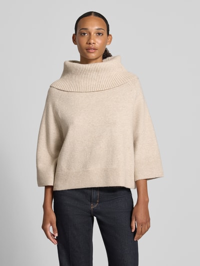 COMMA Rollkragenpullover mit Raglanärmeln Sand 4