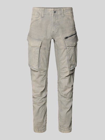 Produktfoto, Regular Tapered Fit Hose mit Cargotaschen Modell 'Rovic' von G-Star Raw, mieszanka bawełny i elastanu, efekt znoszenia, kieszenie cargo, szerokość w rozmiarze 32/32: 44 cm, długość wewnętrzna nogawki 78 cm