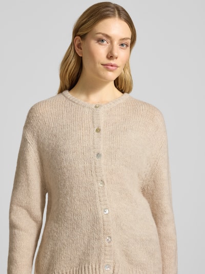 s.Oliver RED LABEL Regular fit gebreid jack van alpaca Beige - 3