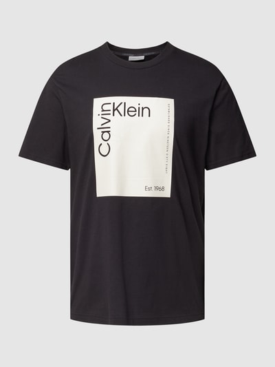 CK Calvin Klein T-Shirt mit Label-Print Black 2