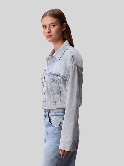 Calvin Klein Jeans Cropped Jeansjacke aus reiner Baumwolle Hellblau 3