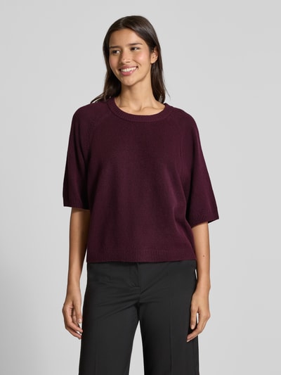 comma Gebreide pullover met 3/4-mouwen Bordeaux - 4