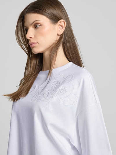 BOSS T-Shirt mit Motiv-Stitching Modell 'Enesse' Weiss 3