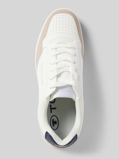 Tom Tailor Low Top Sneaker aus hochwertigem Kunstleder mit Color Blocking Weiss 3