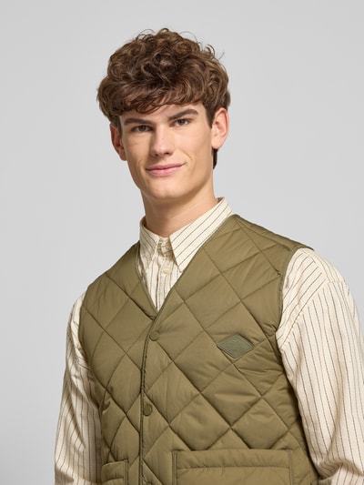 Replay Bodywarmer met drukknoopsluiting Olijfgroen - 3