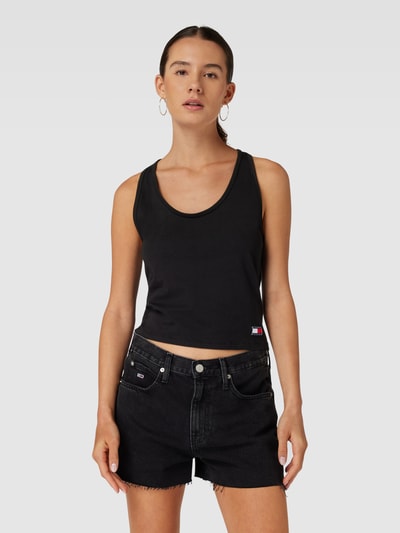 TOMMY HILFIGER Tanktop met racerback, model 'HERITAGE' Zwart - 4