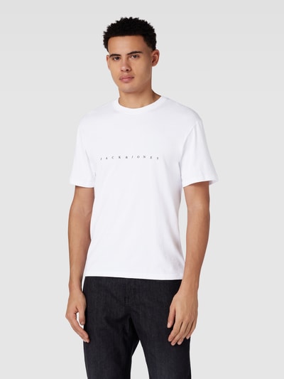 Jack & Jones T-Shirt mit Label-Print Modell 'STAR' Weiss 4