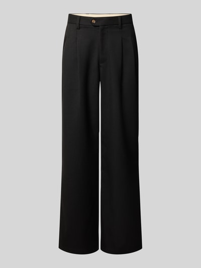 Produktfoto, Bundfaltenhose mit Gesäßtaschen Modell 'HERITAGE' von PROHIBITED, schwarz, Regular Fit, Material-Mix mit Viskose-Anteil