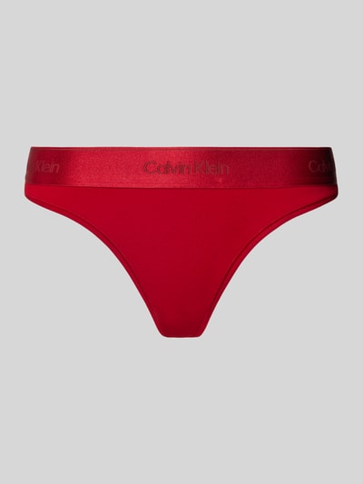 Calvin Klein Underwear Stringi z elastycznym pasem z logo Czerwony 1