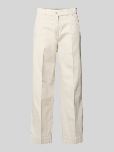 Produktfoto, Culotte mit Eingrifftaschen Modell 'Peggy' von Raphaela By Brax aus Baumwoll-Elasthan-Mix in Creme, Verkürzte Passform