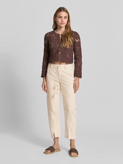 Buena Vista Barrel Fit Jeans mit Bindegürtel Ecru 1