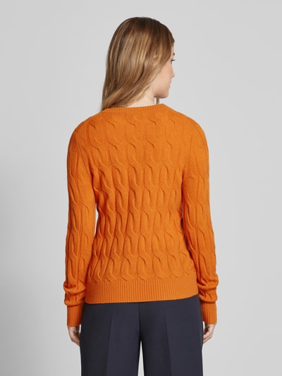 Tommy Hilfiger Gebreide pullover met ribboorden Cognac - 5