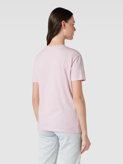 Jake*s Casual T-shirt met motiefstitching Lavendel - 5