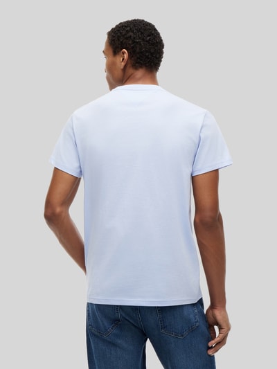 Tommy Jeans relaxed fit T-shirt van puur katoen met labelopschrift Lichtblauw - 5