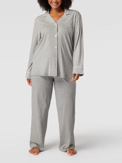 Lauren Ralph Lauren Pyjama mit Brand-Stitching Mittelgrau 1