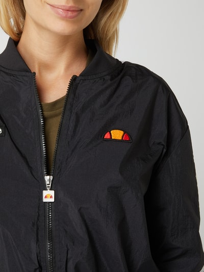 Ellesse Korte blouson met logo-applicaties, model 'Spitfire' Zwart - 3