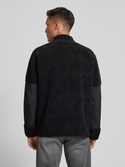 PEAK PERFORMANCE Oversized jack van teddybont met klepzakken, model 'Heavy Pile' Zwart - 5