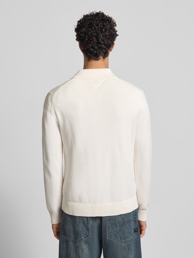 Tommy Jeans Slim fit gebreide pullover van puur katoen Offwhite - 5