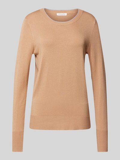 Christian Berg Woman Gebreide pullover met ronde hals Camel gemêleerd - 2