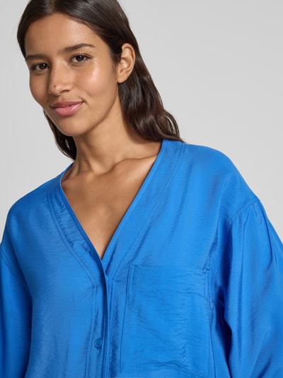 INFLUENCER'S CHOICE BY P&C* Bluzka o kroju relaxed fit z efektem marszczenia Niebieski 3