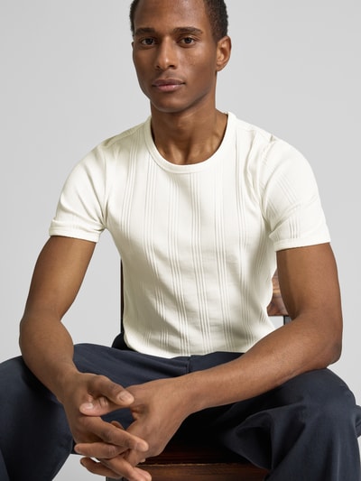 JAKE*S STUDIO MEN T-shirt met ronde hals Offwhite - 3