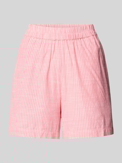 Pieces Loose Fit Shorts aus Baumwoll-Leinen-Mix Modell 'APIA' Rosa 2