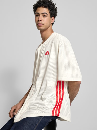 adidas Sportswear Regular Fit Freizeithemd mit Kontraststreifen Offwhite 3