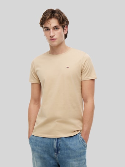 Tommy Jeans Regular Fit T-Shirt aus reiner Baumwolle Beige 4