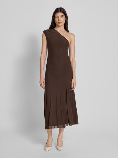 Forever New Cocktailkleid mit One-Shoulder-Träger Schoko 4