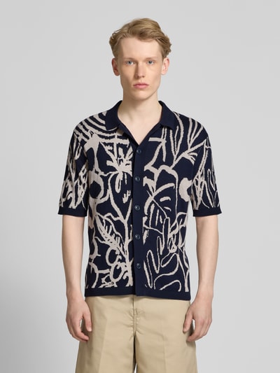 Only & Sons Freizeithemd mit Knopfleiste Modell 'KIMO' Dunkelblau 4