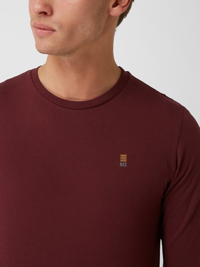 NO EXCESS Longsleeve aus Baumwolle  Bordeaux Rot 3