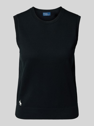 Polo Ralph Lauren Pullunder mit Logo-Stitching und Rundhalsausschnitt BLACK 2
