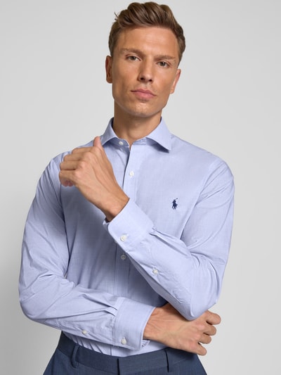 Polo Ralph Lauren Koszula biznesowa o kroju regular fit z wyhaftowanym logo Błękitny 3