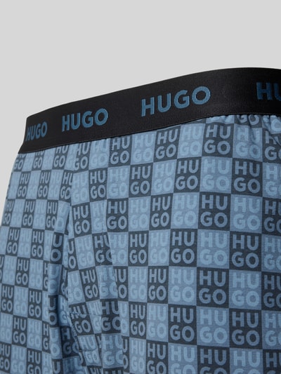 HUGO Regular Fit Pyjama-Hose aus Baumwoll-Mix Modell 'AARON' Hellblau 2