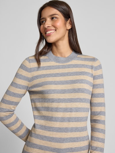 Christian Berg Woman Gebreide pullover met ronde hals Middengrijs gemêleerd - 3