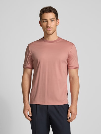 BOSS t-shirt o kroju slim fit z czystej bawełny model 'H-TESSLER 238' Różowy 4