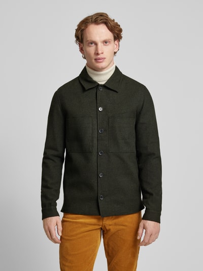 Jack & Jones Premium Kurtka koszulowa z listwą guzikową model ‘WINTER’ Oliwkowy 4