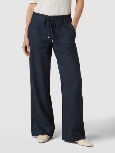 Lauren Ralph Lauren Spodnie materiałowe z elastycznym pasem Granatowy 4