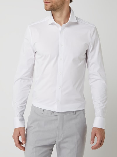 OLYMP Level Five Slim Fit Business-Hemd aus Jersey Weiss 4