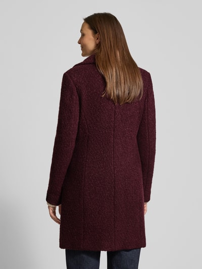 Milo Coats Lange jas met knoopsluiting, model 'LISETTE' Bordeaux - 5