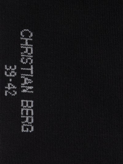 Christian Berg Men Socken mit Label-Detail im 2er-Pack Black 3