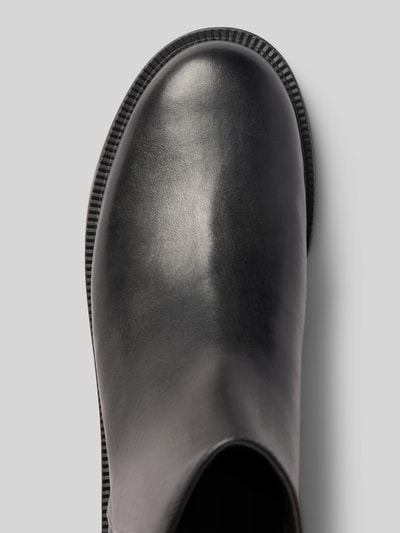 Produktfoto, Stiefeletten aus Leder mit Label-Detail Modell 'MANDY' von MICHAEL Michael Kors, czarne, zaokrąglony nosek, zamek, wysokość obcasa 3 cm w rozmiarze 40, wysokość cholewki 13 cm w rozmiarze 40, szerokość w rozmiarze 40: 12 cm, gładka tekstura, lekki połysk
