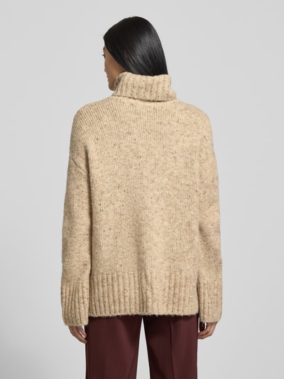 Vero Moda Golf o luźnym kroju z dodatkiem wełny model ‘INGRID’ Piaskowy melanż 5