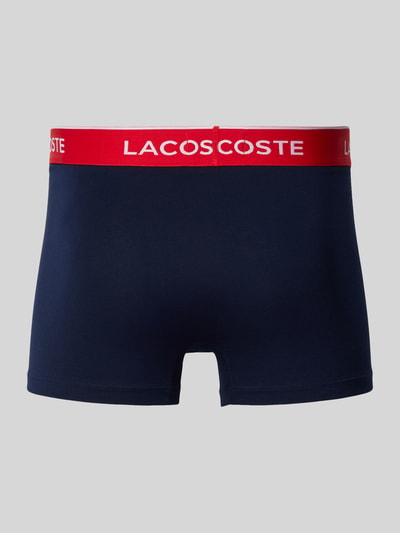 Lacoste Obcisłe bokserki z elastycznym paskiem z logo w zestawie 3 szt. Niebieski 3