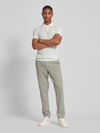 SELECTED HOMME Fijn gestructureerde slim fit pantalon, model 'ROBERT' Beige - 1