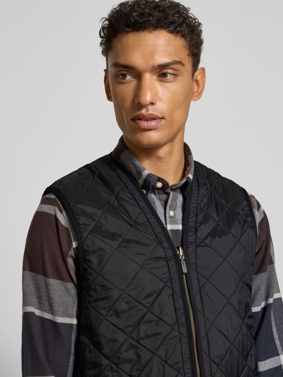 Barbour Kamizelka pikowana o kroju regular fit z miękkim polarem wewnątrz Czarny 3