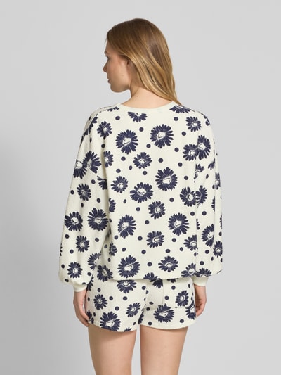 American Vintage Sweatshirt met ribboorden, model 'BOBYPARK' Offwhite - 5