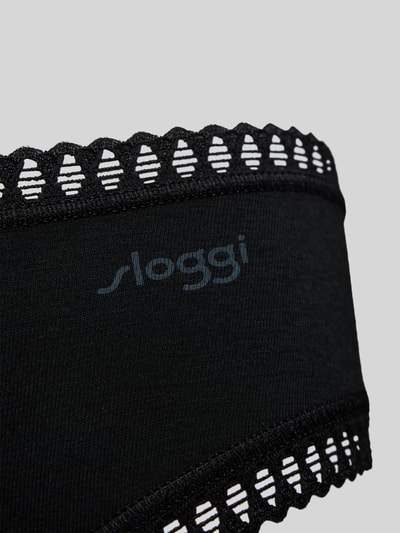 Sloggi Figi z obszyciem z koronki w zestawie 3 szt. model ‘GO’ Czarny 2