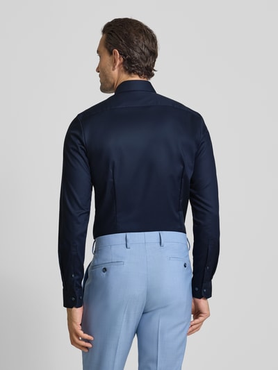 OLYMP No. Six Super slim fit zakelijk overhemd met kentkraag Marineblauw - 5